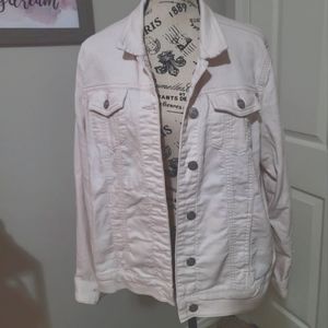 BUFFALO Women's Light Pink Denim Jacket (XL)